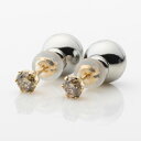 在庫限り☆再販なし K18 ダイヤモンド 約0.26ct(左右合計) スタッドピアス イエローゴールド ピンクゴールド 爪止め 約0.3g 左右合計(シリコンキャッチ含む)