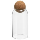 PATIKIL 1200ml/40oz ガラス保存容器 ボールコルク付き キッチンガラス瓶 キャンディジャー ナッツ 砂糖 コーヒー豆用 装飾用ガラスカ ニスタ...