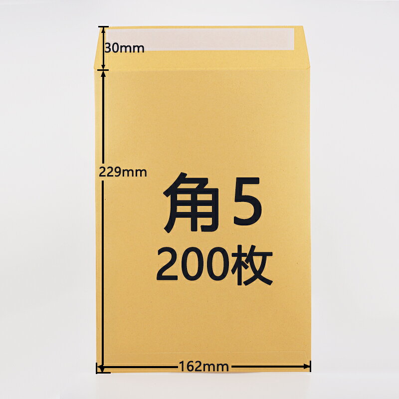  角型封筒 角形5号 テープ付 角5　封筒角5　162mm×229mm 80g 茶封筒 定形外規格 センター貼り剥離紙のり付き 包装資材 梱包資材