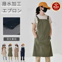 【楽天1位】【プレゼント付】シンプル H型 撥水加工エプロン 前掛け おしゃれ ロング丈 ナチュラル レディース業務用 家庭用 レディース メンズ 男女兼用 美...