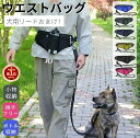 【楽天1位】両手解放 犬用リード付きウエストバッグ 散歩用ウエストバッグ トリーツポーチ ボトル揺れない ジョギング ペットボトル収納 ランニングポーチ ウエス...