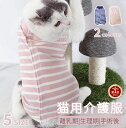 【楽天1位】猫術後服 猫専用術後着 ウェア ふんわり生地 使いやすい背中開 離乳期 手術後 避妊 去勢 生理期 怪我 術後着ウェア ロンパースつなぎ傷舐め防止 ...