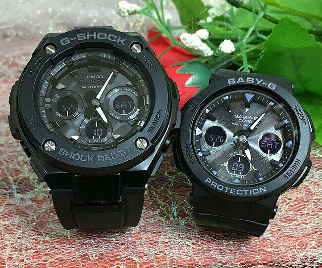 恋人たちのGショックペア G-SHOCK BABY-G ペアウォッチ カシオ 2本セット アナデジ GST-W300G-1A1JF BGA-2500-1AJF ラッピング無料