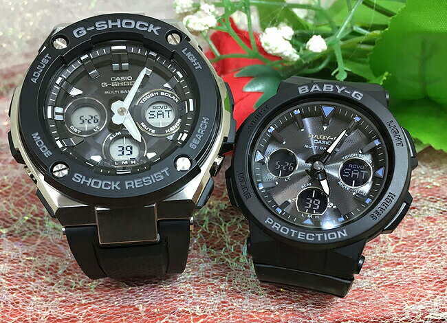 恋人たちのGショック ペアウオッチ G-SHOCK BABY-G カシオ 2本セット アナデジ GST-W300-1AJF BGA-2500-1AJF プレゼント ラッピング無料 メッセージカード あす楽対応　クリスマス プレゼント 誕生日 御祝い還暦 銀婚式 結婚記念日 婚約