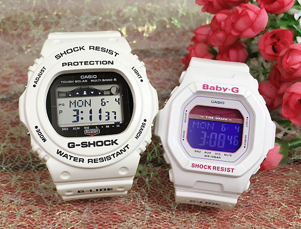 恋人たちのGショック ペアウオッチ G-SHOCK ペア腕時計 カシオ ホワイト2本セットGWX-5700CS-7JF BLX-5600-7JFプレゼント ギフト ラッピング無料 メッセージカード g-shock あす楽対応 クリスマスプレゼント