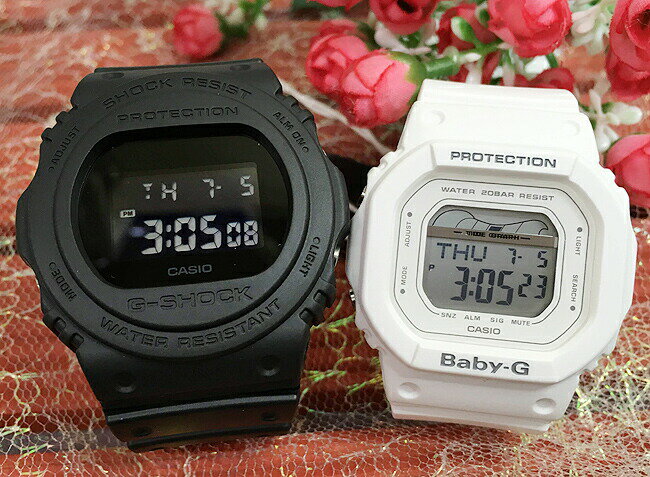 恋人たちのGショック ペアウオッチ G-SHOCK BABY-G ペア腕時計 カシオ 2本セット gショック ベビーg DW-5750E-1BJF BLX-560-7JF デジタル 人気 ラッピング無料　g-shock あす楽対応 クリスマスプレゼント