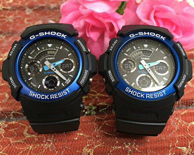 恋人たちのGショック ペアウオッチ G-SHOCK ペア腕時計 GSHOCK ジーショック カシオ 男女兼用 メンズ 双子コーデ AW-591-2AJF ラッピング無料 手書きのメッセージカードお付けいたしますg-shock　クリスマス プレゼント 誕生日 御祝い還暦 銀婚式 結婚記念日 婚約