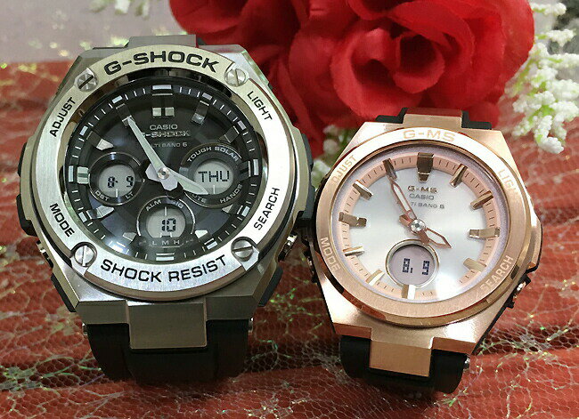 恋人たちのGショックペアウォッチ G-SHOCK BABY-G カシオ 2本セット 電波ソーラー GST-W310-1AJF MSG-W200G-1A1JF人気 ラッピング無料　あす楽対応のサムネイル