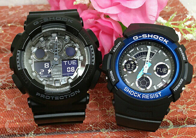 恋人たちのGショック ペアウオッチ Gショック ペア G-SHOCK BABY-G ペア腕時計 カシオ 2本セット GA-100CF-1AJF AW-591-2AJF ラッピン..