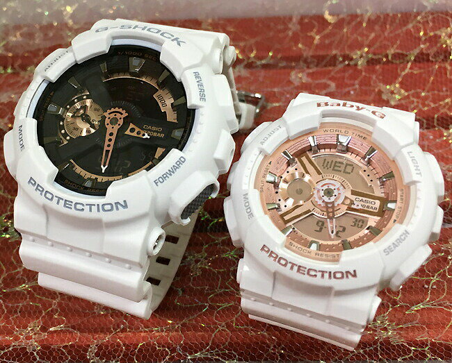 ペアウオッチ gショック恋人たちのペアウオッチ gショック Gショック G-SHOCK BABY-G ペア腕時計 カシオ 2本セット ベビーg プレゼントモデル ラッピング無料 新品 正規品 贈り物 夫婦 おしゃれ 結婚記念 GA-110RG-7AJF BA-110X-7A1JF