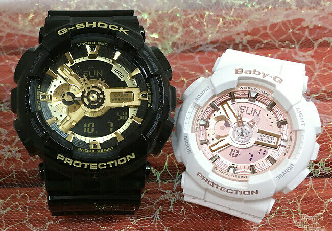 恋人たちのGショックペアウオッチG-SHOCK BABY-G ペア腕時計 カシオ 2本セット GA-110GB-1AJF BA-110X-7A1JF プレゼント ラッピング無..