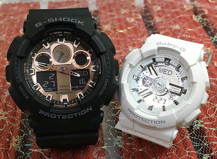 恋人たちのGショック ペアウオッチ G-SHOCK BABY-G ペア腕時計 カシオ 2本セット gショック ベビーg アナデジ GA-100MMC-1AJF BA-110-7A3JF お揃い ギフト 人気 ラッピング無料 新品 メッセージカード手書きします クリスマスプレゼント