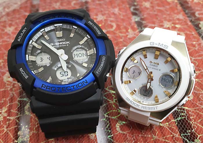恋人達のGショックペアウォッチg-ショック G-SHOCK BABY-G GAW-100B-1A2JF MSG-W100-7A2JF 電波ソーラー カシオ 2本セット人気 婚約 夫婦 高級 クリスマス プレゼント おすすめ