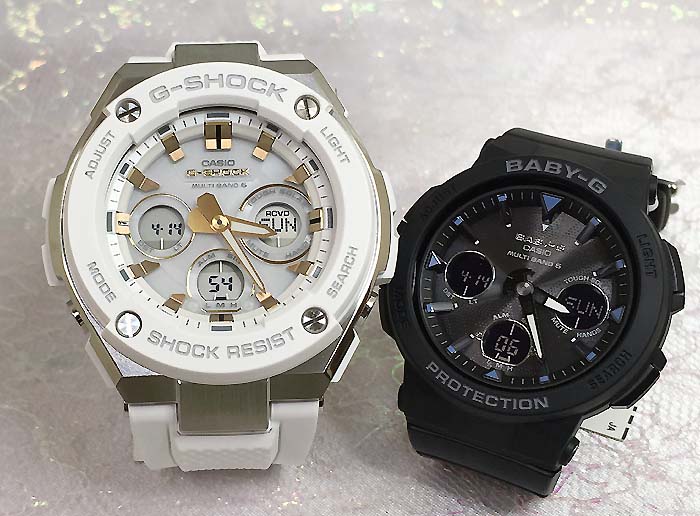 恋人たちのGショックペアウォッチ G-SHOCK BABY-G カシオ 2本セット 電波ソーラー GST-W300-7AJF BGA-2500-1AJF ラッピング無料 あす楽..