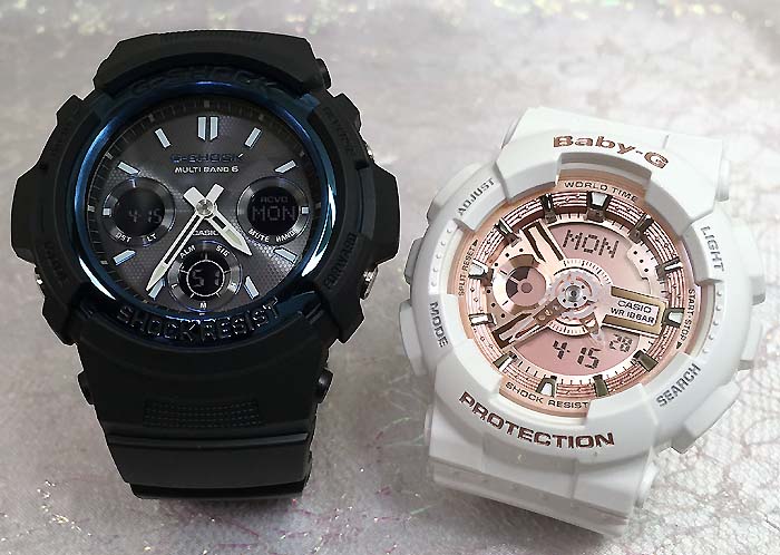 ペアウオッチ gショック恋人たちのGショック ペアウオッチ G-SHOCK BABY-G ペア腕時計 カシオ 2本セット gショック ベビーg AWG-M100A-1AJF BA-110X-7A1JF 人気 婚約 夫婦 高級 クリスマス プレゼント おすすめ 誕生日 御祝い還暦 銀婚式 結婚記念日 婚約