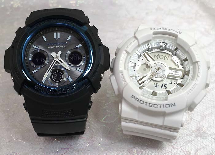 恋人たちのGショックペアウオッチ G-SHOCK BABY-G ペア腕時計 カシオ 2本セット gショック ベビーg アナデジ AWG-M100A-1AJF BA-110-7A3JF お揃い ラッピング無料 愛の証g-shock あす楽対応　クリスマス　誕生日 御祝い還暦 銀婚式　結婚記念日　バレンタイン 婚約