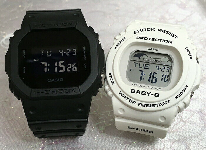 恋人たちのGショック ペアウオッチ G-SHOCK BABY-G ペア腕時計 カシオ 2本セット gショック ベビーg DW-5600BB-1JF BLX-570-7JF デジタル お揃い 人気 ラッピング無料 g-shock クリスマスプレゼント