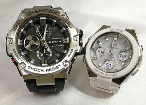 恋人達のGショックペア高級ウォッチ g-ショック G-SHOCK BABY-G ソーラーGST-B100-1AJF MSG-W100-7AJF カシオ 2本セット ラッピング無料 あす楽対応