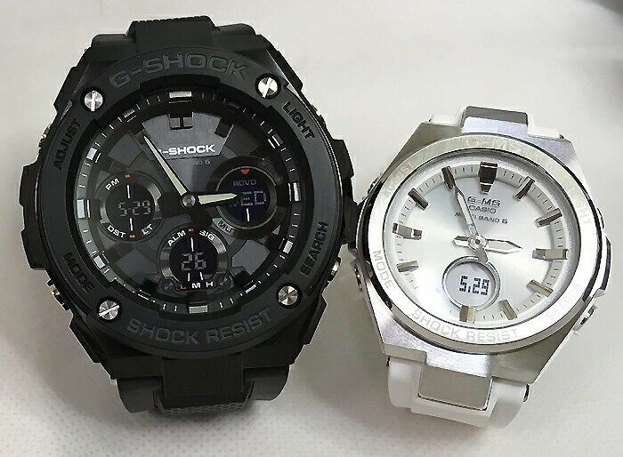 恋人たちのGショックペアウォッチ gショック 人気 婚約 夫婦 高級 クリスマス プレゼント おすすめG-SHOCK BABY-G カシオ 電波ソーラー 2本セット アナデジ GST-W100G-1BJF MSG-W200-7AJF