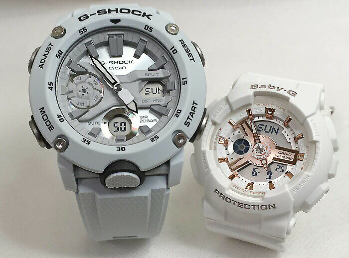 恋人たちのGショックペアウオッチG-SHOCK BABY-G ペア腕時計 カシオ 2本セット アナデジGA-2000S-7AJF BA-110RG-7AJF ラッピング無料 メッセージカード手書きします あす楽対応　クリスマス プレゼント 誕生日 御祝い還暦 銀婚式 結婚記念日 婚約