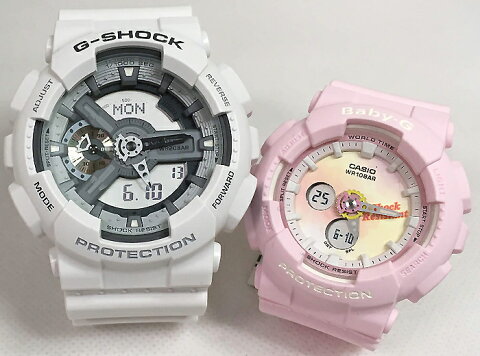 恋人たちのGショック ペアウオッチ G-SHOCK BABY-G ペア腕時計 カシオ 2本セット gショック ベビーg アナデジ GA-110C-7AJF BA-120TG-4AJF プレゼントホワイト　白 ギフト ラッピング無料 メッセージカード g-shockあす楽対応 クリスマスプレゼント