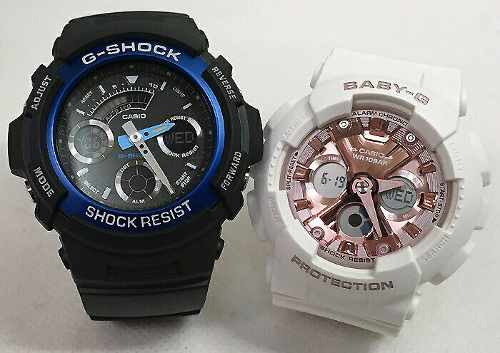 楽天時計のジュエリータイム　ムラタ恋人たちのGショックペアウオッチ G-SHOCK BABY-G ペア腕時計 カシオ 2本セット gショック ベビーg アナデジ AW-591-2AJF BA-130-7A1JF お揃い ギフト ラッピング無料 新品 メッセージカード手書きします　クリスマス プレゼント 誕生日 御祝い還暦 銀婚式 結婚記念日 婚約