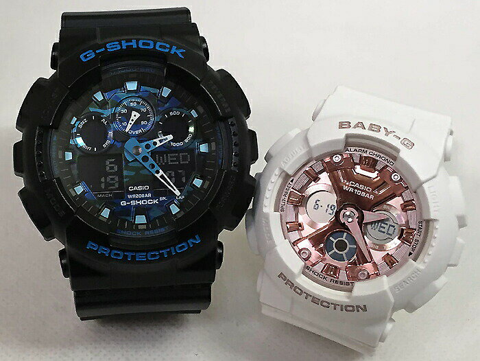 恋人たちのGショックペアウォッチ G-SHOCK BABY-G ペア腕時計 カシオ 2本セット アナデジ GA-100CB-1AJF BA-130-7A1JF お揃い プレゼン..