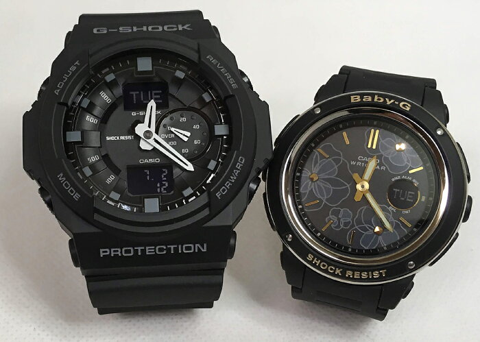 恋人たちのGショック ペアウオッチ G-SHOCK BABY-G ペア腕時計 カシオ 2本セット gショック ベビーg アナデジ GA-150-1AJF BGA-150FL-1AJF 人気 ラッピング無料 g-shock あす楽対応 クリスマスプレゼント