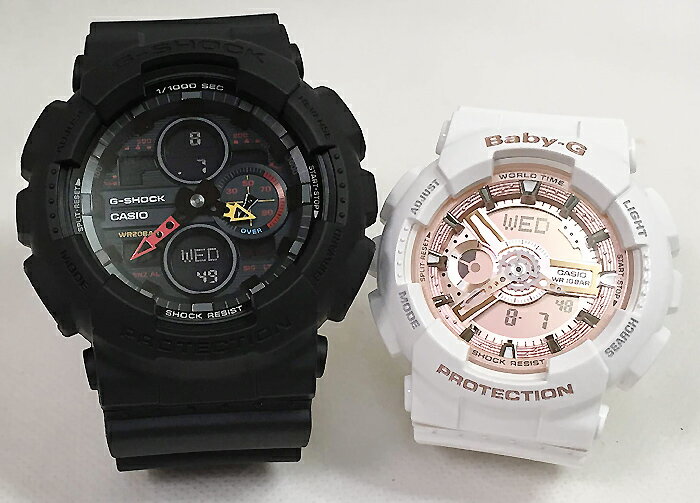 恋人たちのGショック ペアウオッチ G-SHOCK BABY-G ペア腕時計 カシオ 2本セット gショック ベビーg GA-140BMC-1AJF BA-110-7A1JFプレゼント ギフト ラッピング無料 メッセージカード g-shock クリスマス プレゼント愛の証