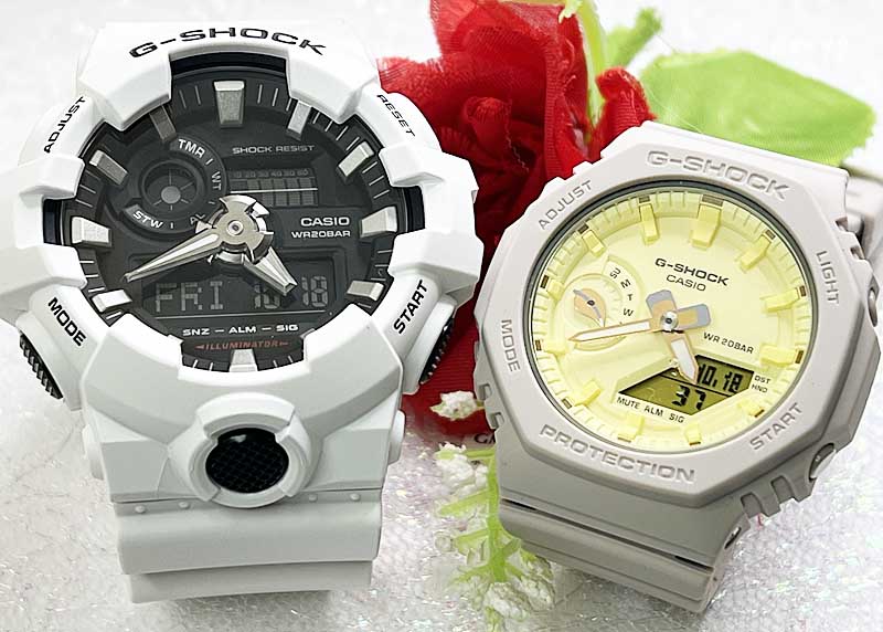 恋人たちのGショック ペアウオッチ プレゼント G-SHOCK BABY-G ペア腕時計 カシオ 2本セット GA-700-7AJFGMA-S2100NC-4AJFギフト 人気 婚約 夫婦 高級 クリスマス プレゼント おすすめ 誕生日 御祝い 銀婚式 結婚記念日