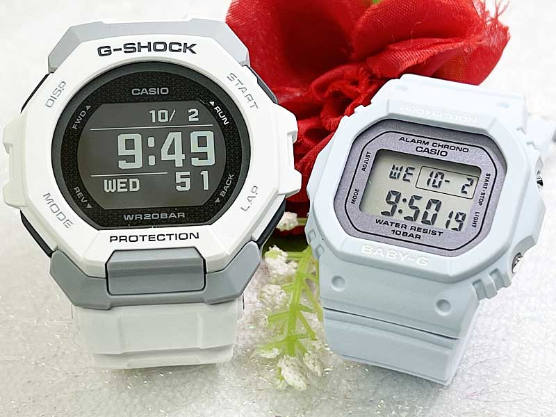恋人たちのGショック ペアウオッチ Gショック ペア G-SHOCK BABY-G ペア腕時計 カシオ 2本セットgショック アナデジGBD-300-7JF BGD-565SC-2JF プレゼント 誕生日 御祝い 銀婚式 結婚記念日 婚約 人気 婚約 夫婦 高級 クリスマス プレゼント おすすめ
