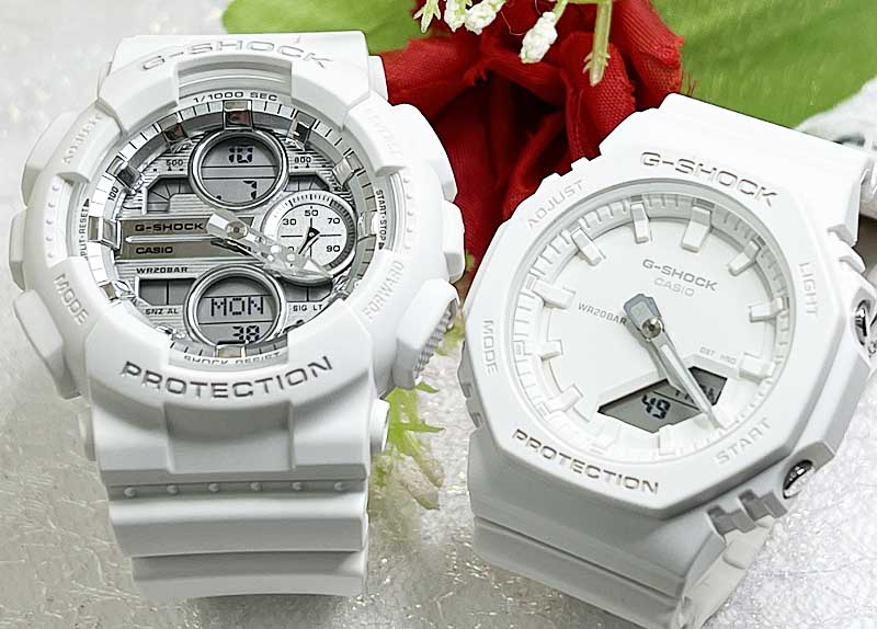 ペアウオッチ gショック恋人たちのGショック ペアウオッチ g-shock 限定ペアウオッチ G-SHOCK BABY-G ペア腕時計 g-shock カシオ 2本セット GMA-S140VA-7AJFGMA-P2100-7AJF 誕生日 御祝い クリスマスプレゼント ホワイトカラー 白