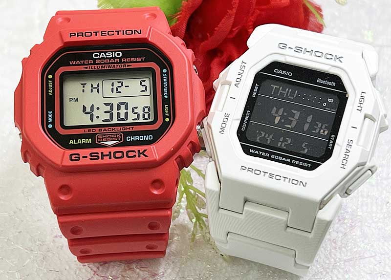 ペアウオッチ gショック恋人たちのGショック ペアウオッチgショック G-SHOCK ペア腕時計 カシオDW-5600EP-4JFGD-B500-7JFプレゼント ギフト クリスマス誕生日 御祝い還暦 銀婚式 結婚記念日 バレンタイン 婚約 還暦お祝いに情熱の赤