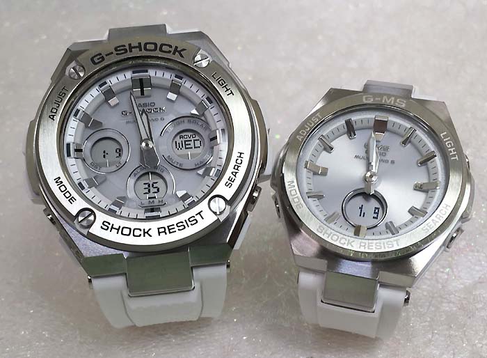 恋人たちのGショック ペアウォッチ 大人のG-SHOCK BABY-G ペア腕時計 カシオ 2本セット gショック ベビーg GST-W310-7AJF MSG-W200-7AJF大人のG-SHOCK 電波ソーラー 人気 ラッピング無料 あす楽対応　クリスマスプレゼント