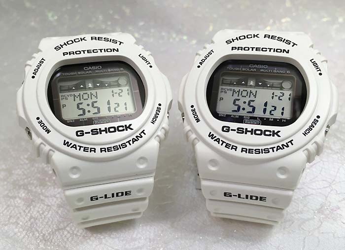 恋人たちのGショック ペアウオッチ G-SHOCK G-LIDEペア腕時計 カシオ ホワイト ブラック2本セット GWX-5700CS-7JF GWX-5700CS-7JF電波..