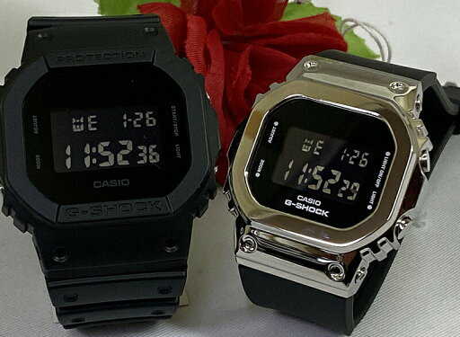 ペアウオッチ gショック恋人たちのGショック ペアウオッチ G-SHOCK BABY-G ペア腕時計 カシオ 2本セット DW-5600UBB-1JF-GM-S5600-1JF デジタル  クリスマス プレゼント 誕生日 御祝い