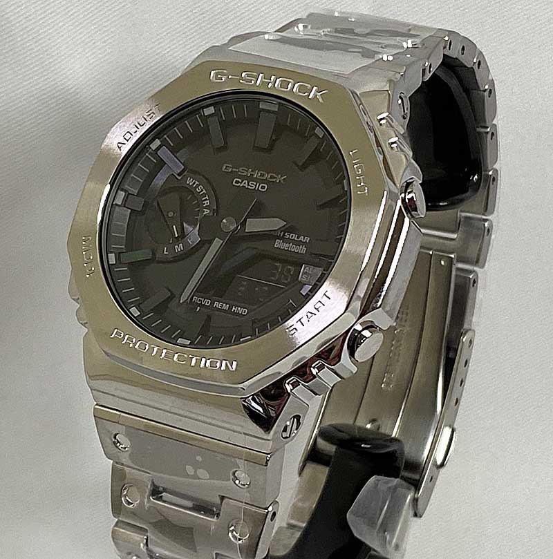カシオ Baby-G 腕時計（メンズ） 【腕時計コレクターに人気の定番フルメタル】カシオGショック　フルメタル G-SHOCK BABY-G カシオ gショック 電波ソーラー GM-B2100D-1AJF ブルートゥース対応　ラッピング無料 あす楽対応