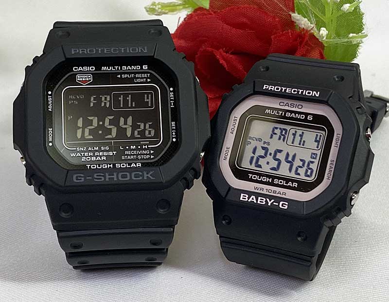 ペアウオッチ gショック恋人たちのGショック ペアウオッチgショック 人気 婚約　夫婦 高級　クリスマス プレゼント おすすめ G-SHOCK BABY-G カシオ 2本セット GW-M5610U-1BJF BGD-5650-1BJF愛の証　誕生日 御祝い還暦 銀婚式　結婚記念日　バレンタイン 婚約