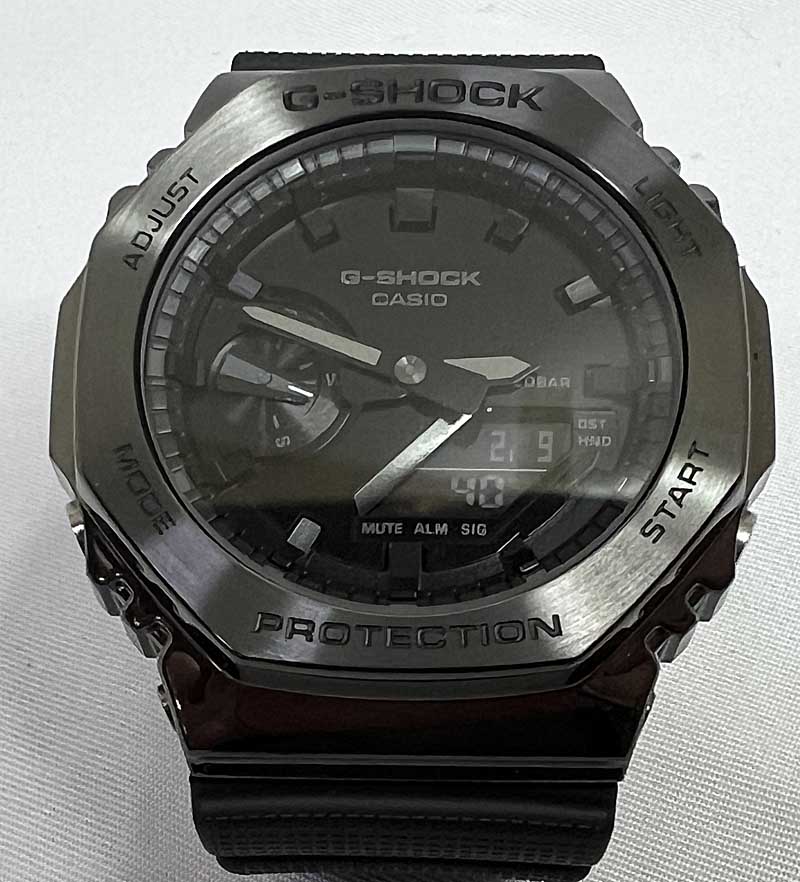 楽天時計のジュエリータイム　ムラタカシオ CASIO 腕時計 G-SHOCK ジーショック カーボンコアガード GM-2100BB-1AJF 流通限定モデル メタルシリーズオールブラック メンズ腕時計 あす楽対応