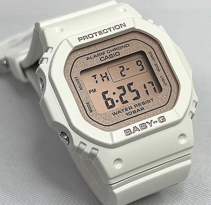 カシオ BABY-G 腕時計（レディース） BABY-G カシオ BG-565SC-7BJFベービージー 白に淡いピンクが可愛い プレゼント 腕時計 ギフト ラッピング無料 baby-g メッセージカード手書きします あす楽対応　人気あります