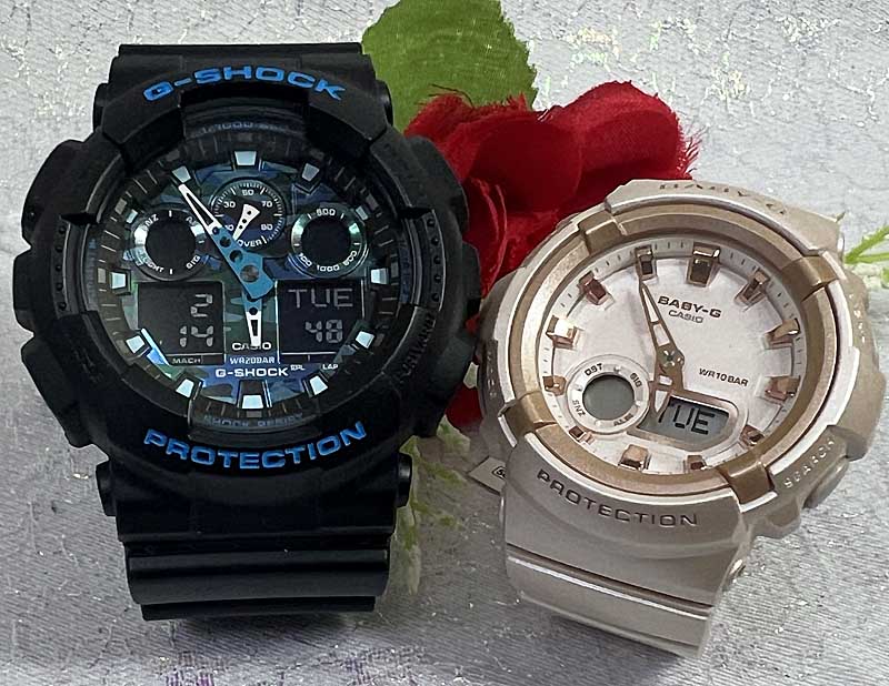 恋人たちのGショック ペアウオッチ G-SHOCK BABY-G ペア腕時計 カシオ 2本セット GA-100CB-1AJF BGA-280BA-4AJF プレゼント クリスマス 誕生日 御祝い還暦 銀婚式 結婚記念日 バレンタイン 婚約 人気 婚約 夫婦 高級 クリスマス プレゼント おすすめ