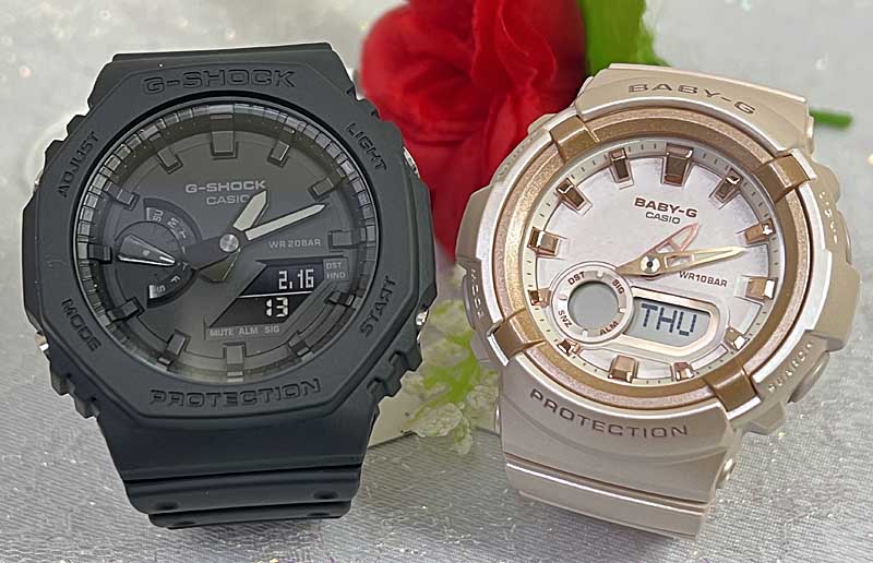 恋人たちのGショック ペアウオッチ G-SHOCK BABY-G ペア腕時計 カシオ 2本セット アナデジ 電池式 GA-2100-1A1JF BGA-280BA-4AJF 手書きの クリスマス 誕生日 御祝い還暦 銀婚式 結婚記念日 婚約 人気 婚約 夫婦 高級 クリスマス プレゼント おすすめ