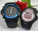 恋人たちのGショック ペアウオッチ Gショック ペア G-SHOCK BABY-G ペア腕時計 カシオ 2本セット アナデジ AW-591-2AJF BG-169U-1CJF g-shock 人気 婚約 夫婦 高級 クリスマス プレゼント おすすめ 誕生日 御祝い還暦 銀婚式 結婚記念日 婚約(2)