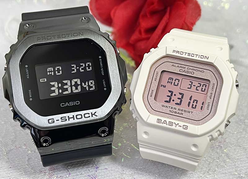 恋人たちのGショック ペアウオッチ G-SHOCK BABY-G カシオ 2本セット GM-5600B-1JF BGD-565SC-4JF 電池式 プレゼント ラッピング無料 ..