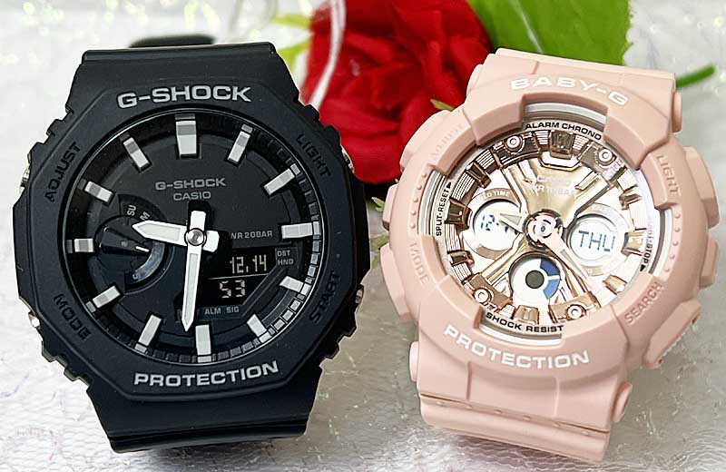 恋人たちのGショック ペアウオッチ G-SHOCK BABY-G ペア腕時計 カシオ 2本セット GA-2100-1AJF BA-130-4AJF プレゼント ラッピング無料 メッセージカード プレゼント 愛の証　クリスマス プレゼント 誕生日 御祝い還暦 銀婚式 結婚記念日 婚約