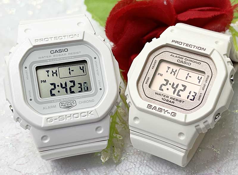 恋人たちのGショック ペアウオッチ G-SHOCK BABY-G ペア腕時計 カシオ 2本セット GMD-S5600BA-7JF BGD-565-4JF 電池式 アナデジ ラッピ..