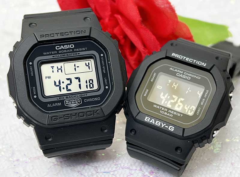 恋人たちのGショック ペアウオッチ G-SHOCK BABY-G カシオ 2本セット 電池式 GMD-S5600-1JFBGD-565-1JF デジタル お揃い ラッピング無..