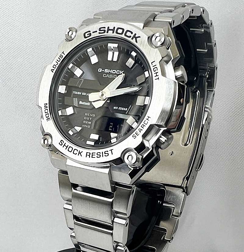 楽天時計のジュエリータイム　ムラタGショック G-SHOCK Gスチール【小ぶりです】カシオ GST-B600D-1AJF プレゼント SSブレス ラッピング無料 あす楽対応　クリスマス プレゼント 誕生日 御祝い還暦 銀婚式 結婚記念日 婚約　ユニセックス 2024年新製品