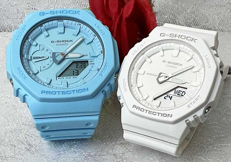 恋人たちのGショック ペアウオッチ 春色の限定ペアウオッチ G-SHOCK BABY-G ペア腕時計 g-shock カシオ 2本セット GA-2100-2A2JF GMA-P2100-7AJFデジタル 誕生日 御祝い 人気 婚約 夫婦 高級 クリスマス プレゼント おすすめ