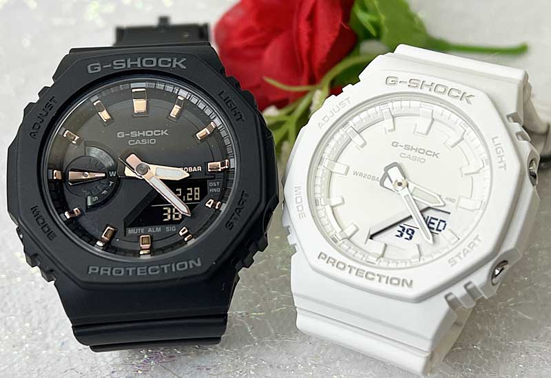 恋人たちのGショックペアウオッチ G-SHOCK BABY-G カシオ 2本セット アナデジ GMA-S2100-1AJF GMA-P2100-7AJF g-shock ブラック ゴールド 夫婦 人気 婚約 夫婦 高級 クリスマス プレゼント おすすめ 誕生日 御祝い 銀婚式 結婚記念日 婚約